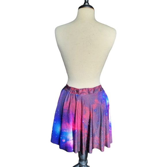 Galaxy Skater Womans Medium Skater Flip holographic Skirt Pull Over Star Celesti - Picture 2 of 11